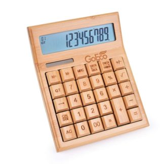 DA29441 Wielofunkcyjny kalkulator bambusowy z dużym wyświetlaczem