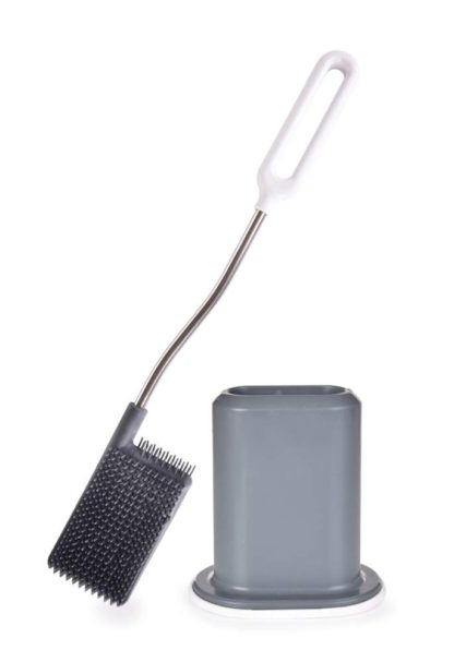 DA304611 Płaska i elastyczna "dożywotnia" szczotka WC, łatwo zmywalna, silikon, GoEco®