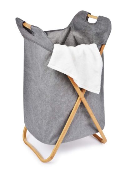 DA34051 Kosz na pranie z bambusa z wyjmowanym materiałowym workiem GoEco®
