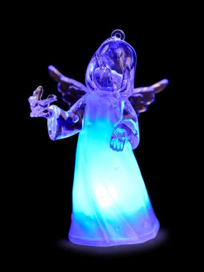 DA34511 10 cm świecący anioł ze zmiennym kolorowym oświetleniem LED
