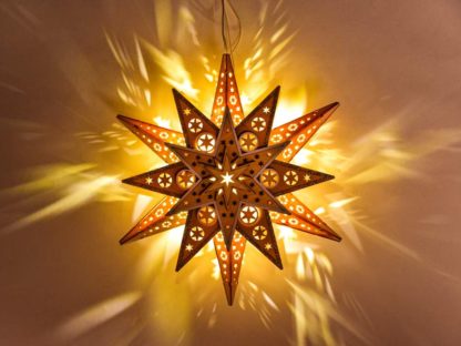 DA34731 30 cm Świąteczna wisząca gwiazda z oświetleniem LED