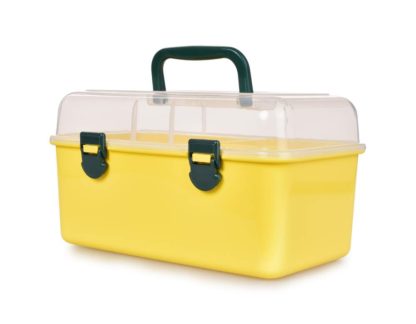 DA37081 14,5 cm żółty kuferek do przechowywania ze składanym uchwytem