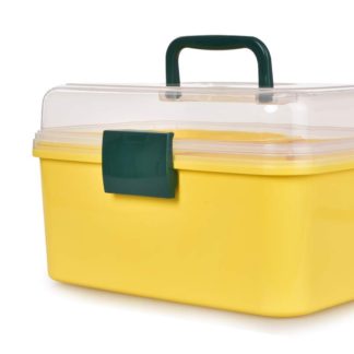 DA37091 16,5 cm żółty kuferek do przechowywania ze składanym uchwytem