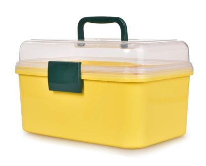 DA37091 16,5 cm żółty kuferek do przechowywania ze składanym uchwytem