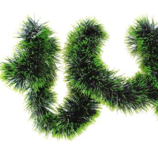 DA89082 Szeroki zielony łańcuch, do świątecznych dekoracji, 200 cm
