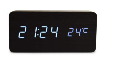 EL19052 WOODOO CLOCK drewniany cyfrowy zegar LED