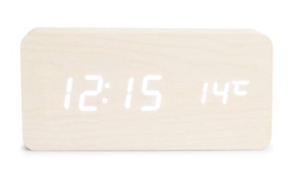 EL19054 WOODOO CLOCK drewniany cyfrowy zegar LED