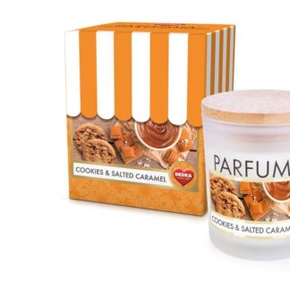 FC33403 250 ml sojowa eko-świeczka zapachowa, ciasteczka i solony karmel, COOKIES & SALTED CARAMEL, PARFUMIA®