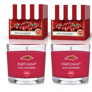 FC33427W WOTYWNY ZESTAW 3 szt. sojowych eko-świeczek zapachowych PARFUMIA®, WILD CRANBERRY
