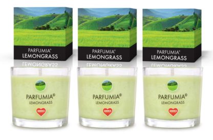 FC33428W WOTYWNY ZESTAW 3 szt. sojowych eko-świeczek zapachowych PARFUMIA®, LEMONGRASS