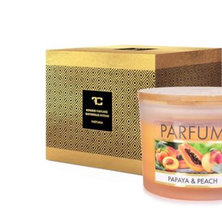FC33433X 400 ml sojowa eko-świeca zapachowa, 2 knoty, PAPAYA & PEACH, PARFUMIA®