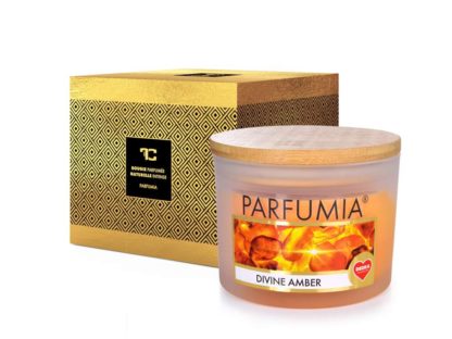 FC33435X 400 ml sojowa eko-świeca zapachowa, 2 knoty, DIVINE AMBER, PARFUMIA®