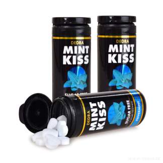 DS0431C Zestaw 2+1 miętowe odświeżające pastylki bez cukru, MINT KISS, peppermint
