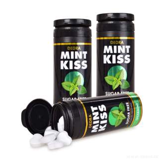 DS0432C Zestaw 2+1 miętowe odświeżające pastylki bez cukru, MINT KISS, spearmint